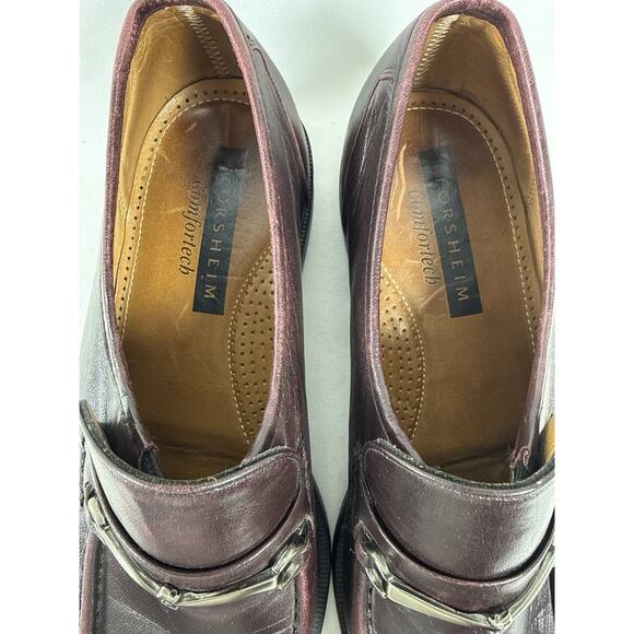 Florsheim Comfortech Burgundy Leather Bit Loafers Men Size  display picture 1